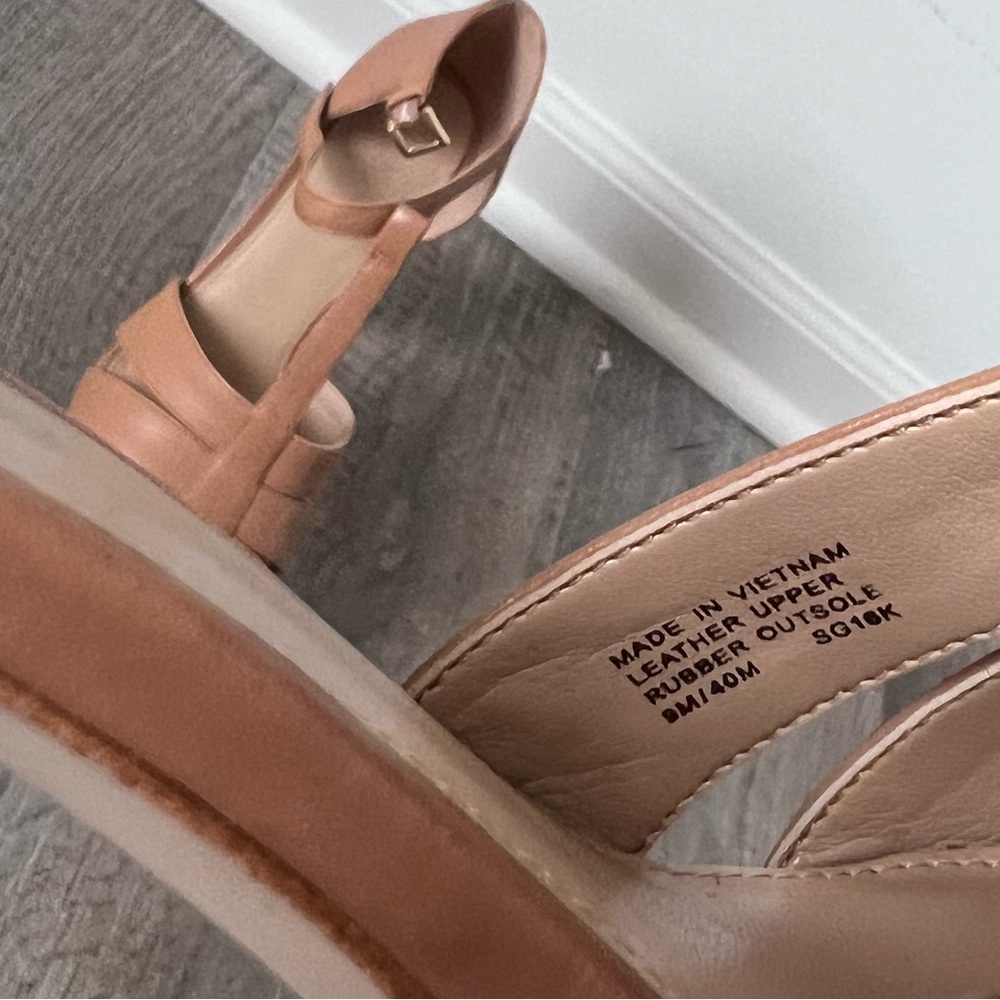 Michael Kors Women's Strappy High Heels Tan - Picture 9 of 12